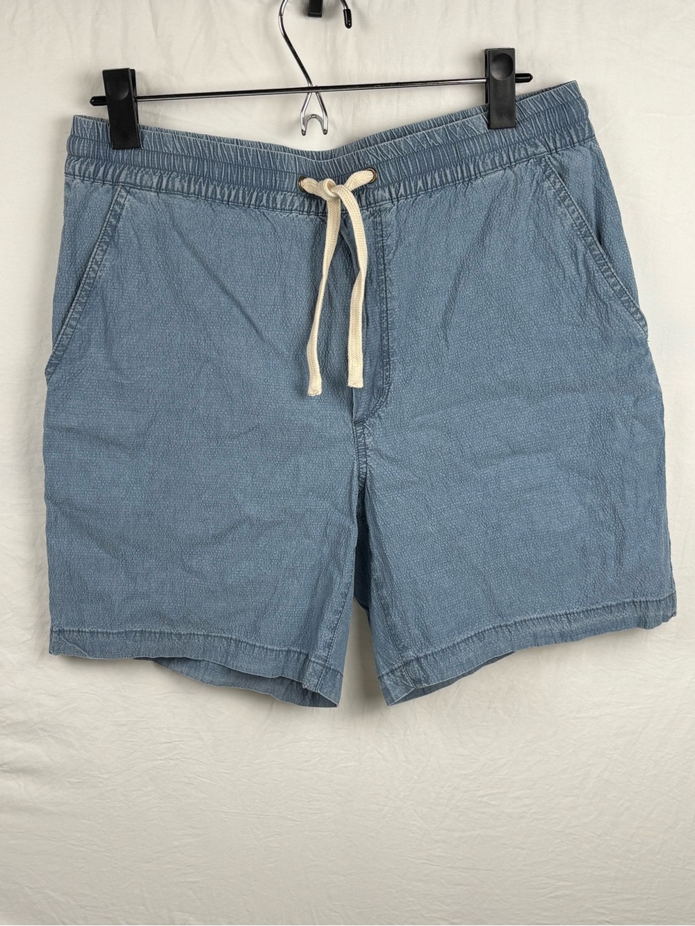 NWT Marine Layer Men's small Light Blue Drawstring Cotton Shorts